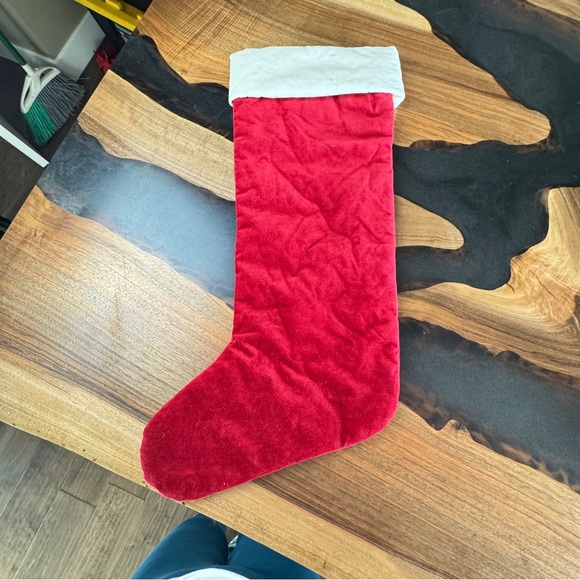 Pottery Barn Red Velvet X-Large Holiday Christmas Stocking Monogrammed Isabella - Picture 4 of 7